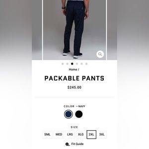 Taylor Made Packable Pants, Navy, never worn, 2XL